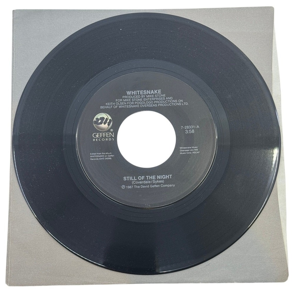 Whitesnake Still of‎ the Night 7" 45 RPM Vinyl 1987 Geffen Rock Single